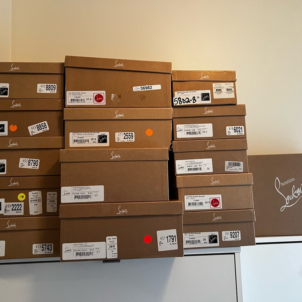 Louboutin shoe boxes $25 per box. Just a box. No other items included.